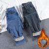 Neue Damen Thermo Slim Jeans Herbst Winter Warm Plüsch Stretch Jeans Damen Schneehose Skinny Bleistift Gerade Hose