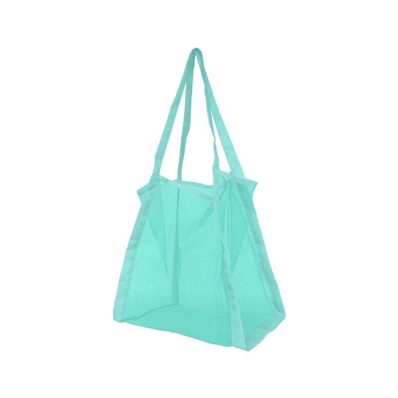 Mesh Beach Shopper Bag For Women Large Capacity Travel Shoulder Bags Grocery Picnic Tote Simple Design Organizer Case