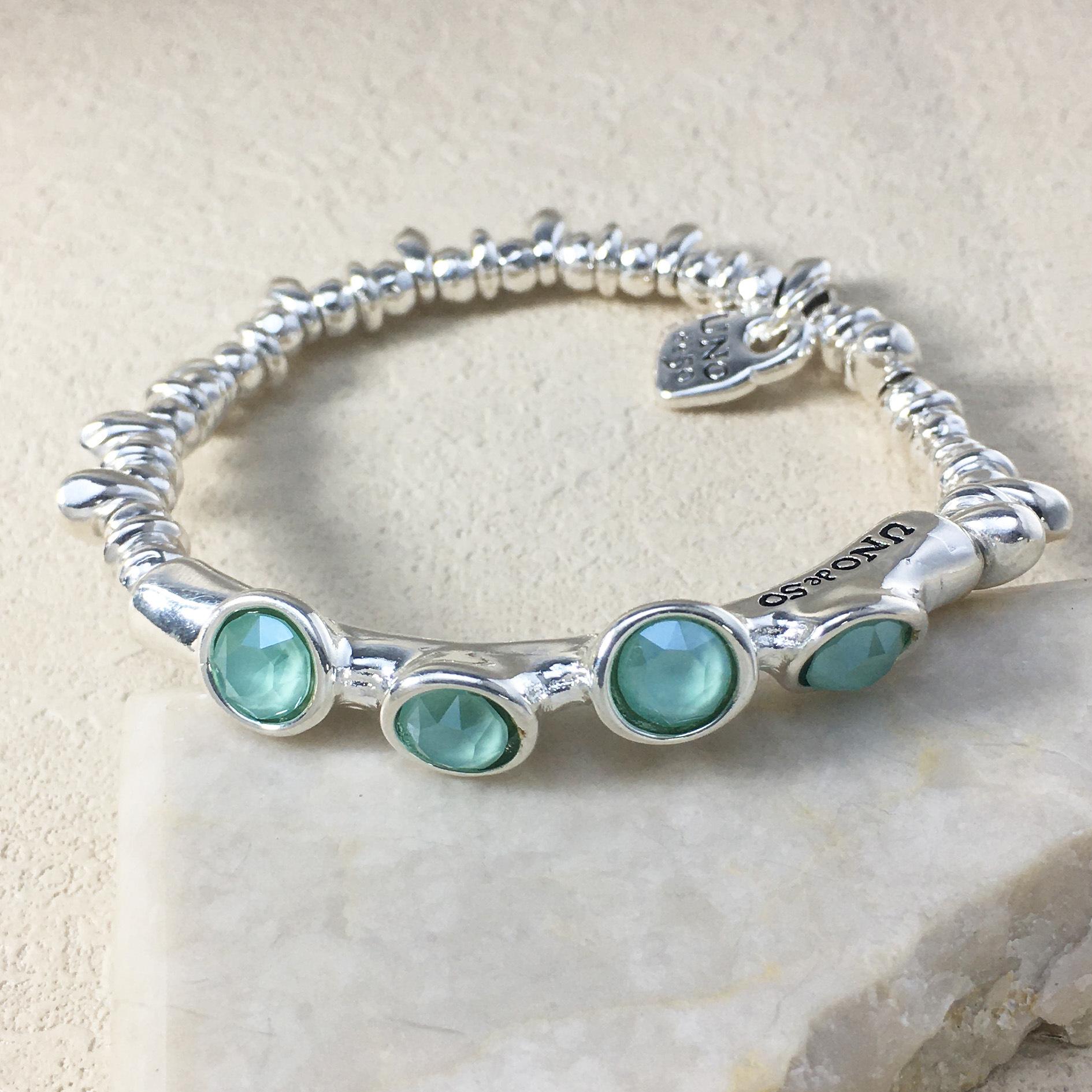 2024 UNOde50 Creative Geometric Gemstone Bracelet - Women s Romantic Jewelry Gift