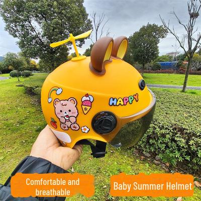 Casco per bambini certificato 3C - Universale per tutte le stagioni, traspirante, adatto a bambini e bambine su moto elettriche.