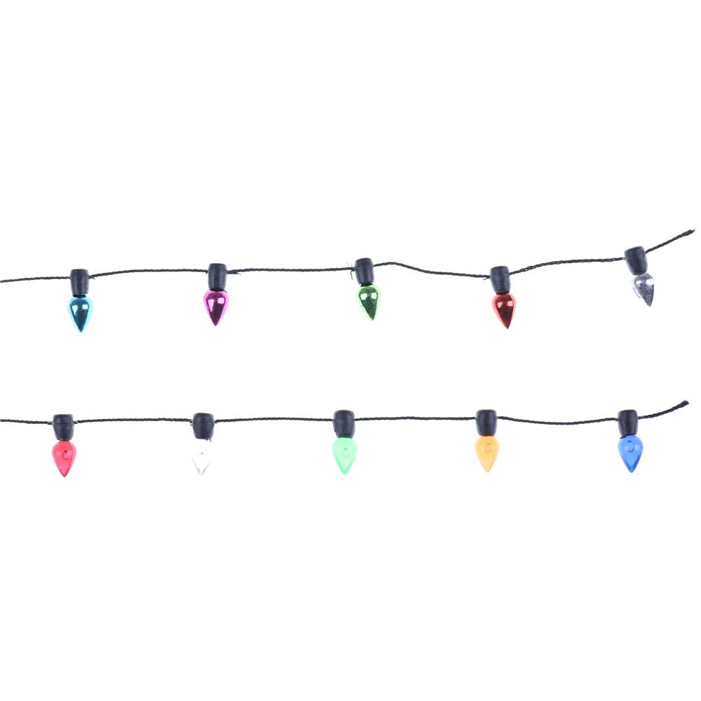 0.5m 1:12 Scale Miniature Christmas Lights - Multi-Color Plastic String Lights for Dollhouse