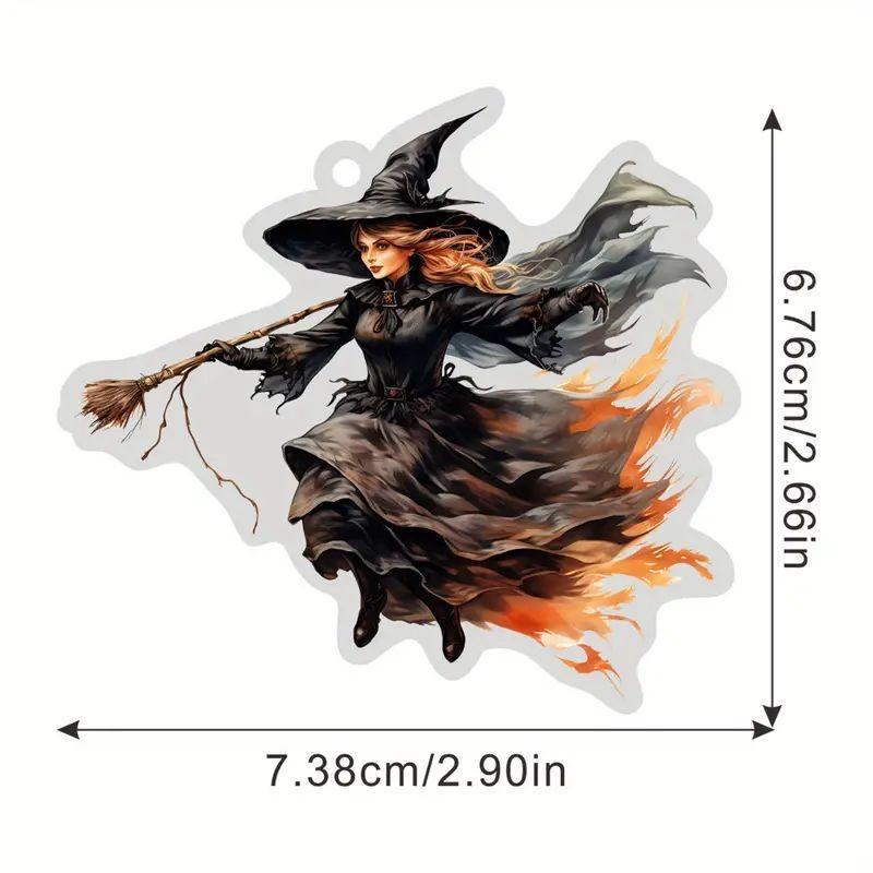 Retro Stylish Acrylic Car Hanging Ornament Gothic Design Perfect For Halloween Decor