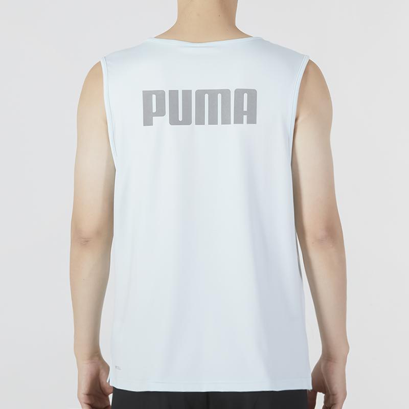 Puma Sleeveless Tank With Uv Protection And Logo Men Tops Light-Blue 671929-20
