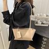 Luxury Solid Color Tote Bag Casual Women's Underarm Bag Fashion Pu Leather Shoulder Bag  Purse