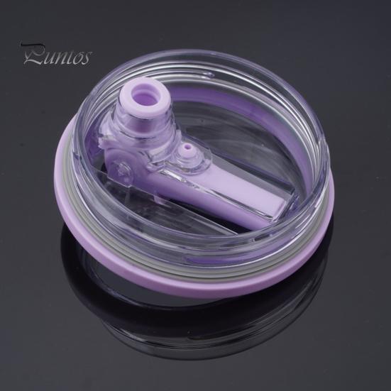 40oz Tumbler Flip Straw Lid Replacement Leak-Proof Splash Resistant Cover for Cup BPA-Free Reusable Glass Lid with Folding Straw