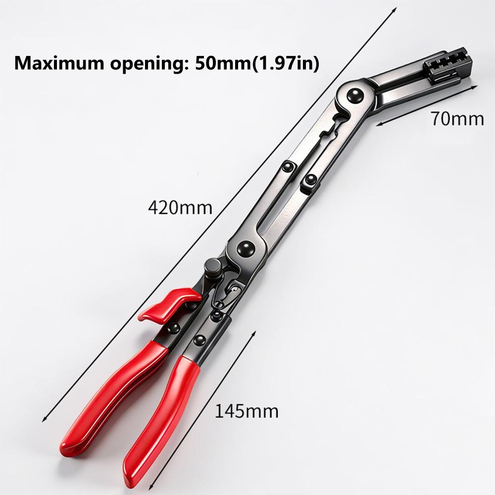 Long Reach Clamp Removal Tool Adjustable Fuel Line Pliers Hose Clamp Pliers Auto Repair