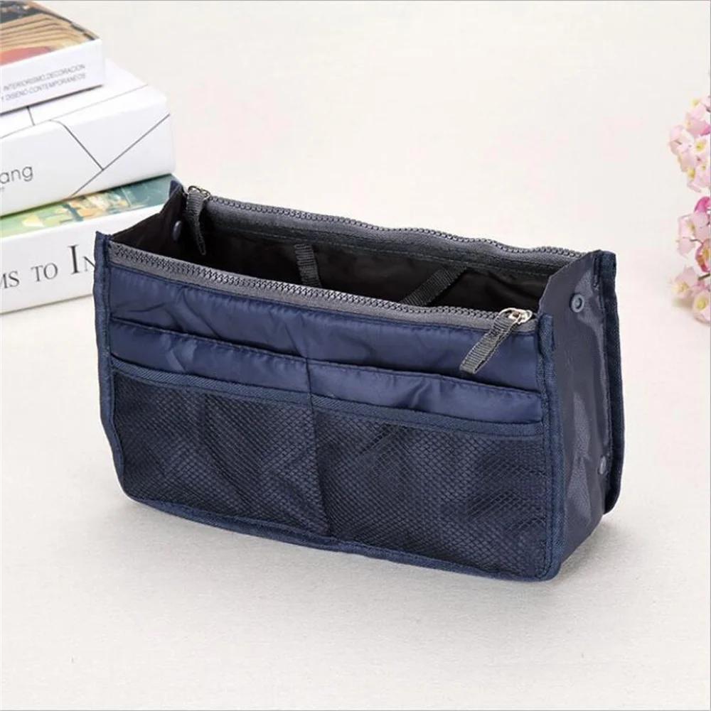 Multifunktionale, zweifach gefaltete Aufbewahrungstasche, Doppelreißverschluss, große Kapazität, Aufbewahrungsanordnung für Make-up-Toilettenartikel, große Klassifizierungstasche