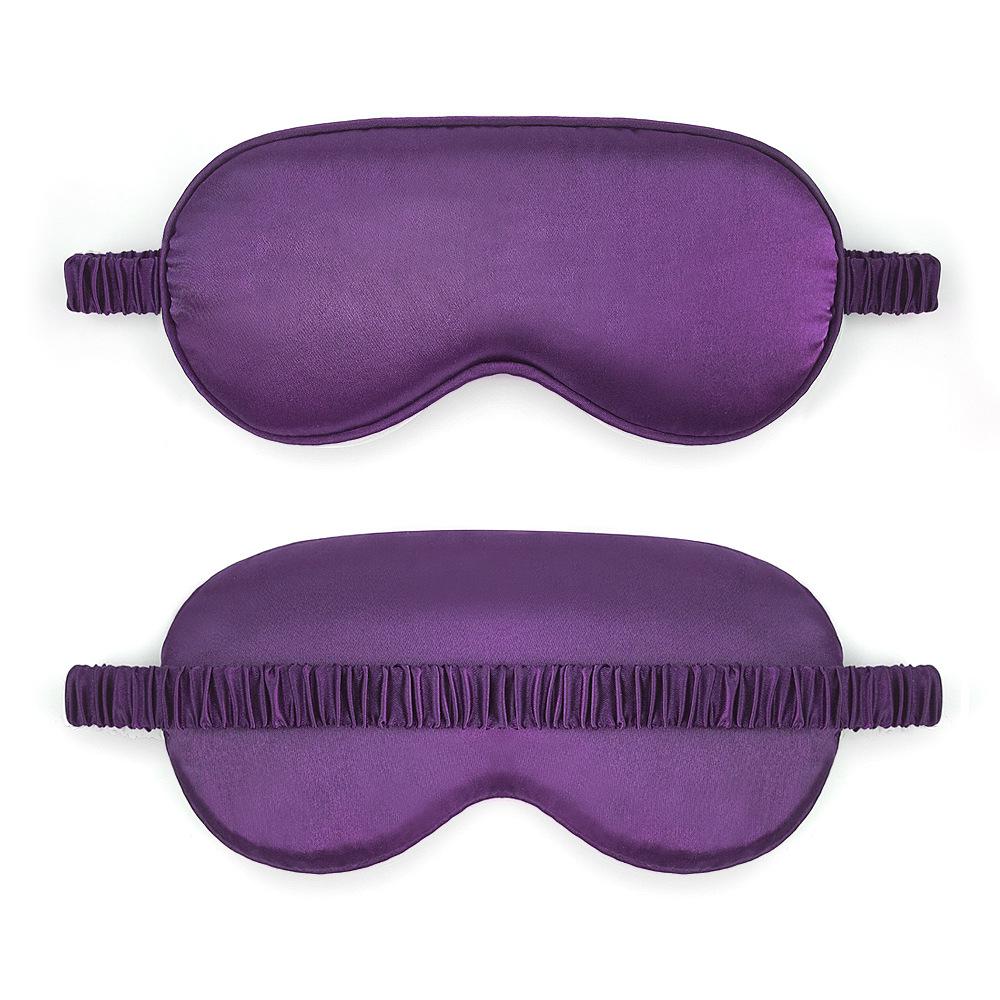 Double-Sided Imitation Silk Sleep Eye Mask with Printed Logo & Elastic Band - Breathable & Light-Blocking