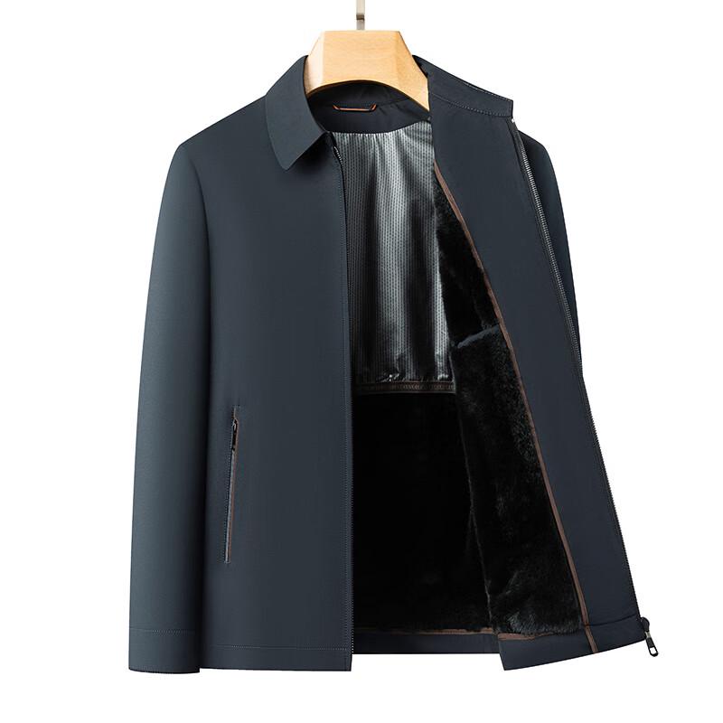 

ROMON Men s Business Casual Plus Velvet Winter Jacket LMYC8766 M (170)