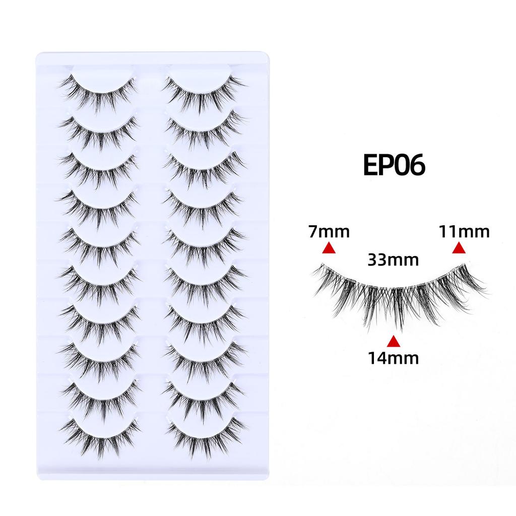Whole One-piece False Eyelashes Hard Stems Natural Thick COS Thai Makeup Little Devil Daily 2026