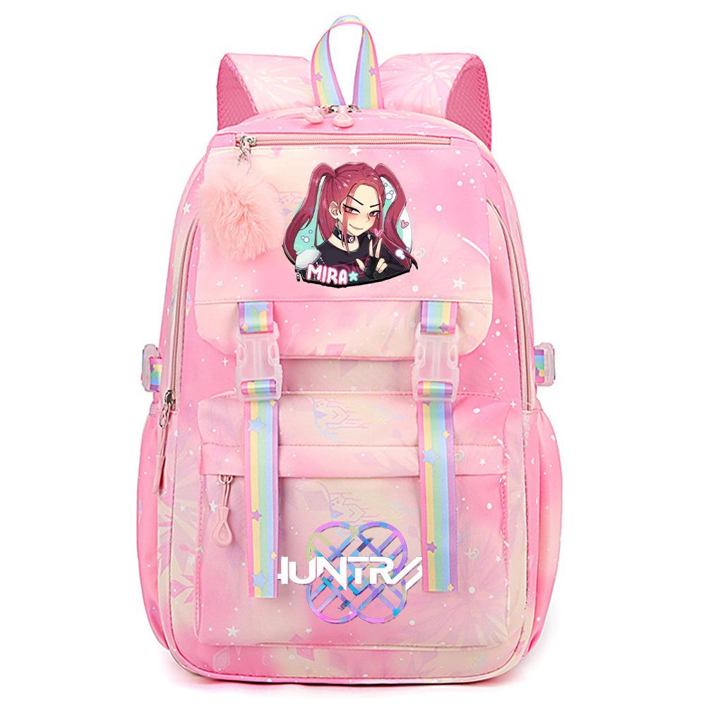 K-Pop Dämonenjäger Bedruckter Wasserdichter Rucksack mit Großer Kapazität Teenger Schüler Mädchen Junge Schultasche Buchtasche Damen Große Kapazität Reisetasche Geschenk