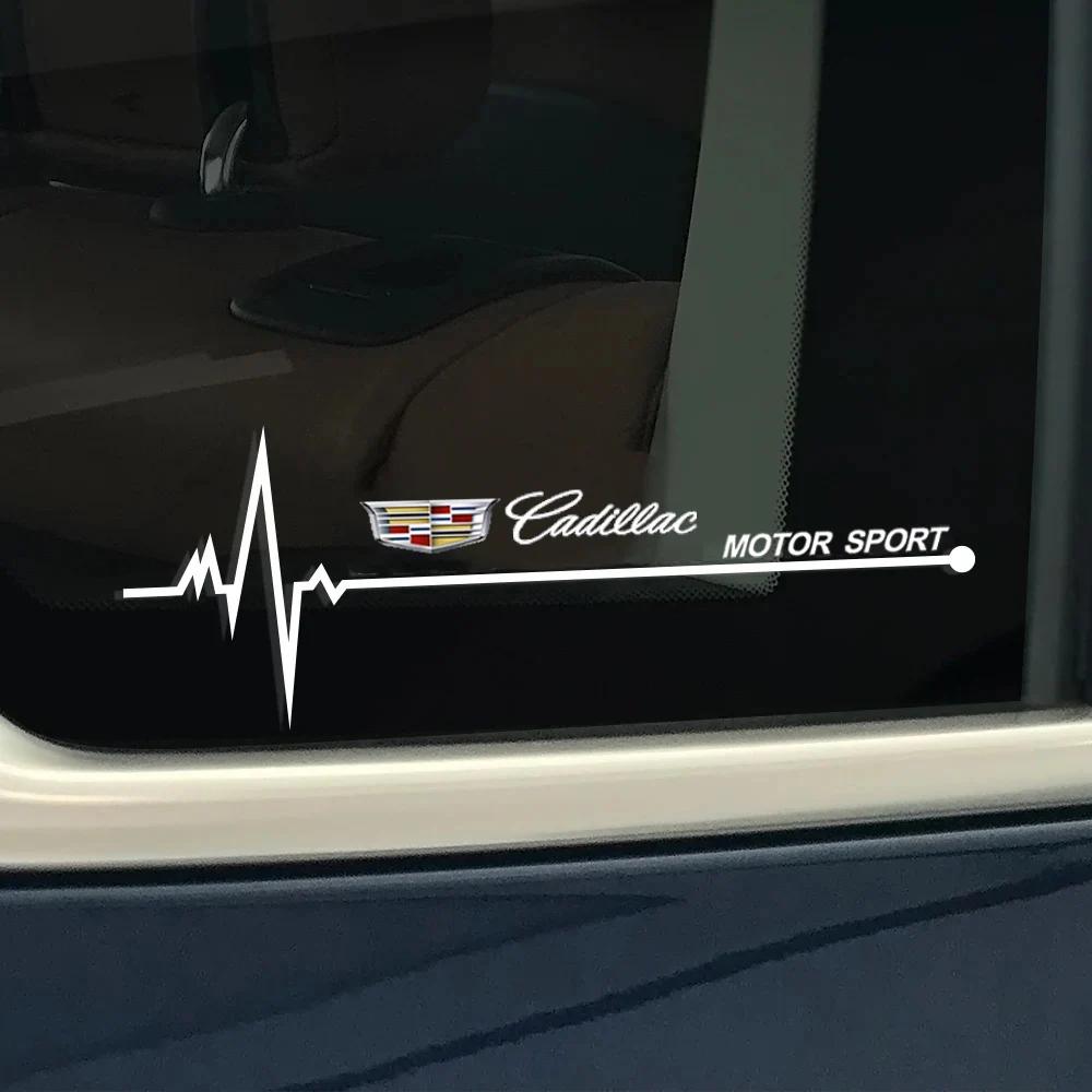2PCS PVC Car Side Window Stickers Vinyl Waterproof Decals for Cadillac Escalade CT5 CT6 XT5 XT6 CTS XTS ATS STS Deville BLS SLS