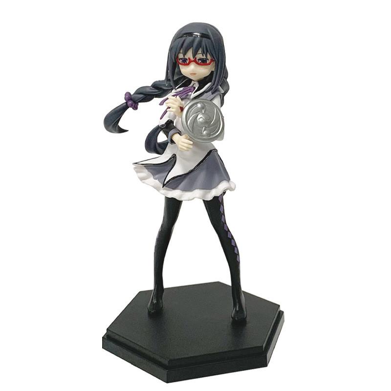 Puella Magi Madoka Magica Akemi Homura With Glasses Pvc Figure Desktop Decor Collectors Item For Fans