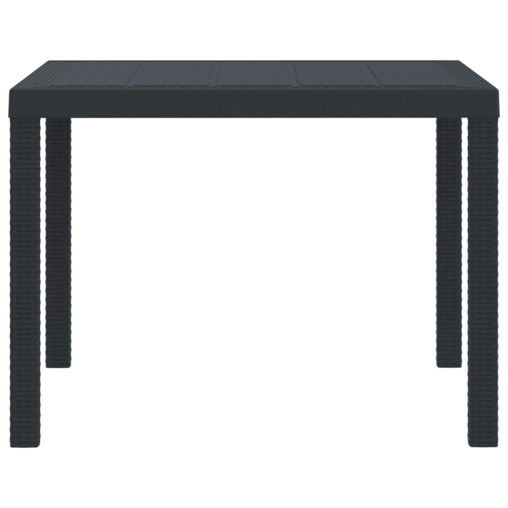 Garden Table Anthracite 100 x 100 x 73 cm Poly Rattan