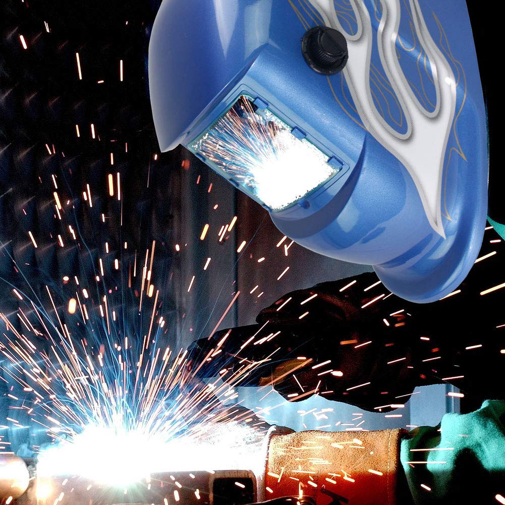 FUNTRESS Automatic Darkening LCD Welding Solar Rechargeable TIG MIG Welding Grinding Welding Shading Range Adjustable Headband Mask, Helmet, Mask,