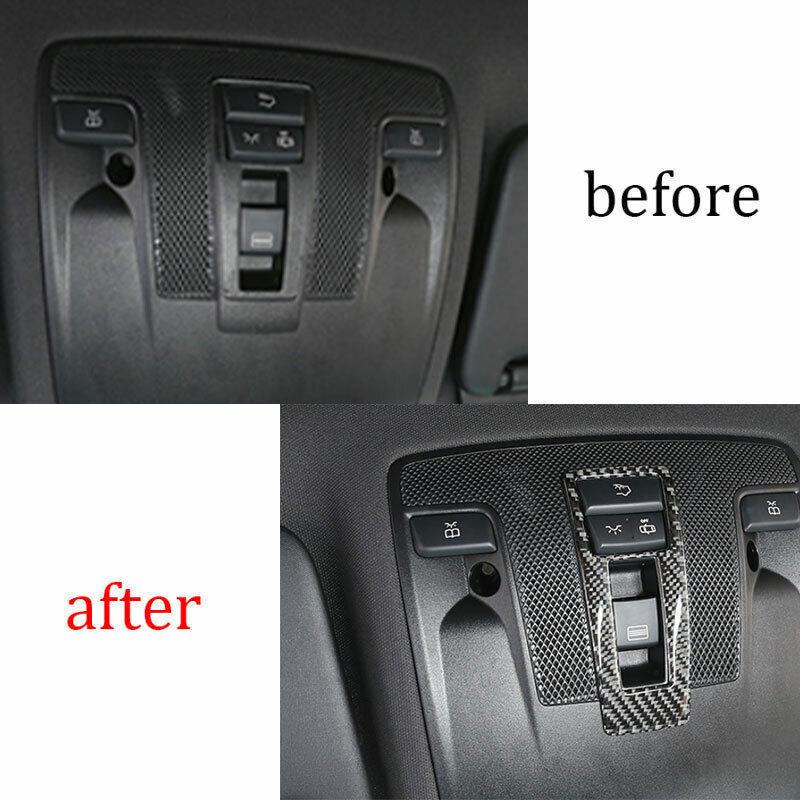 Inner Front Reading Light Cover Trim For Benz GLA CLA 2013-19 Real Carbon Fiber