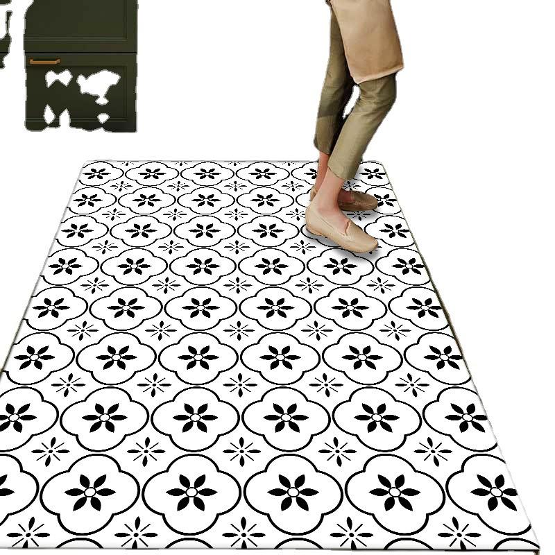 Podložka na podlahu do kuchyně na balkon PVC Voděodolná Olejoodolná Protiskluzová Koberec Jednorázové Otíratelné Koberce Odolné proti špíně na velké ploše