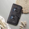 Funny Bird Print Leather Wallet Casual Women Long Purse Card Holder