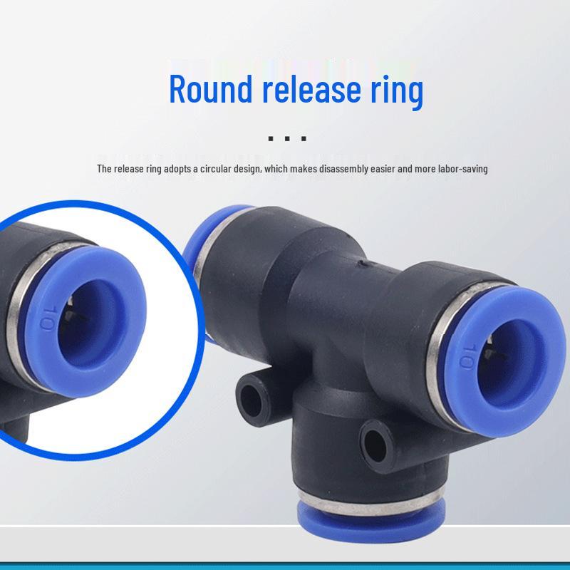 PE T-kus Plastová Pneumatická Vzduchová Hadice Rychlospojka Redukční T-kusový Adaptér