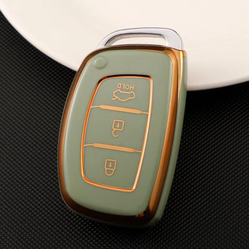 

Новый чехол для ключа-брелока из ТПУ для Hyundai Tucson Sonata Santa Fe Elantra Accent Solaris Verna ix25 ix35 i20 i30 i40 Бесключевой зелёный