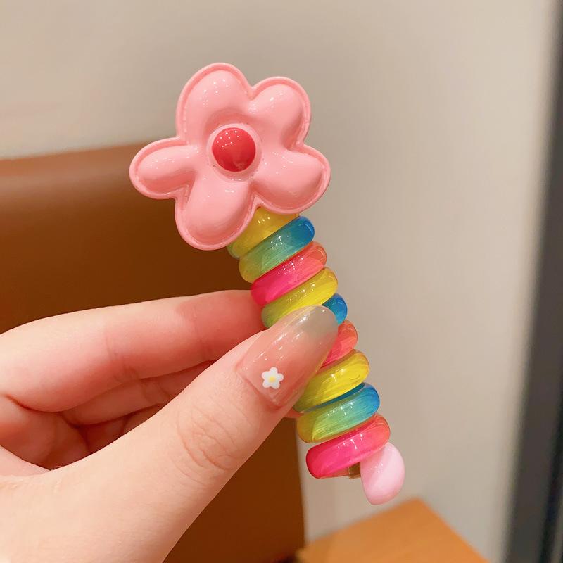 Children'S Roll Telephone Rope Hair Rope Girls' High Ponytail Headrope Durable High Elastic No Damage Hair Rope Hair Accessories