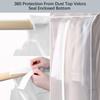 Garment Bags for Hanging Clothes Large Translucent Frosted Garment Rack Cover Bags with Zipper Polyethylene Materia