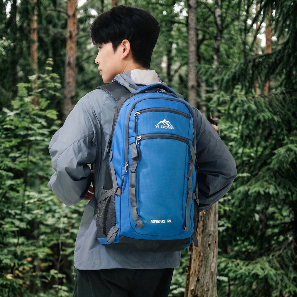 School bag, outdoor hiking backpack, men's and women's casual lightweight travel backpack, hiking backpack, large capacity camping cycling backpack