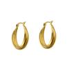 Fashion Irregular Line Three-Ring Earrings Simple U-Shaped Versatile Titanium Steel Earrings Ear Buckles Girls