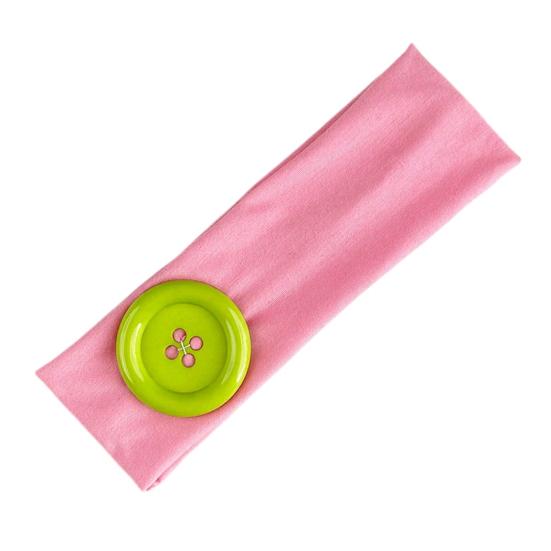 Summer Elastic Headband, Pure Color Dot Print Headband with Button Decor, Versatile Hair Accessories for Daily Party Outing Hair Decoration