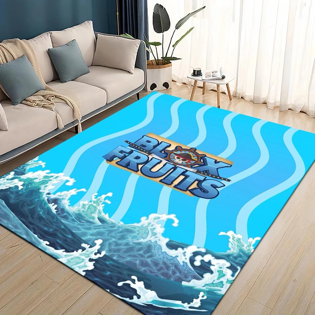 3D B-Blox Fruit 27 Style New Cartoon Carpet Rug for Living Room Bedroom Home Sofa Decoration,Kids Play Non-slip Floor Mat