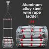 3M Aluminum Alloy Soft Ladder Steel Wire Rope Fireproof and Wear-resistant Climbing Ladder Engineering Ladder High-rise Rescue