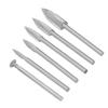 Woodworking Carving Bit with 3.0mm Shank High Speed Steel 3 Flute Engraving Bit Wood Carving Tools 5Pcs 3 Flute Bits,