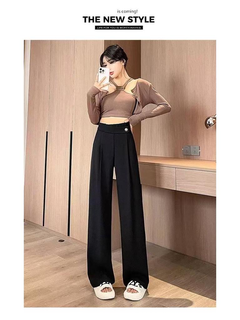 2026 Autumn/Winter Women's High Waist Slimming Wide-Leg Pants