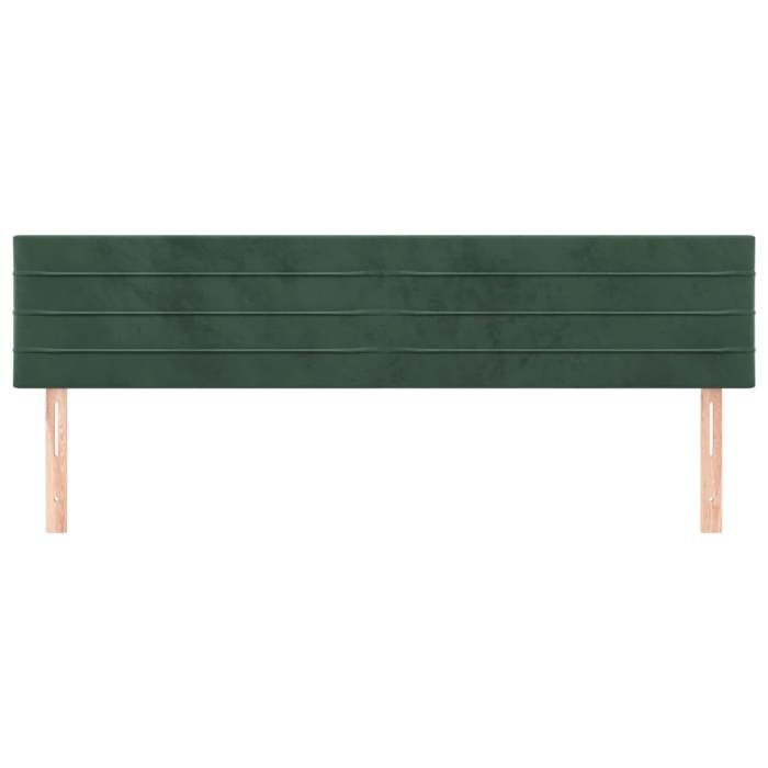 VidaXL 2x Têtes de Lit Meubles de Chambre à Coucher Accessoires de Lit Simple Têtes de Cadre de Lit Intérieur Vert Foncé 346183