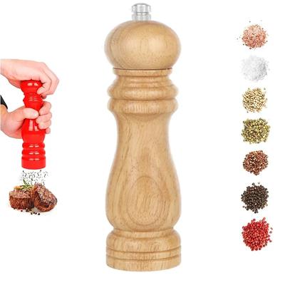 Salz- und Pfeffermühle aus massivem Holz, Gewürz- und Pfeffermühle mit starker, verstellbarer Kaffeemühle, Kochutensilien, Küchenutensilien