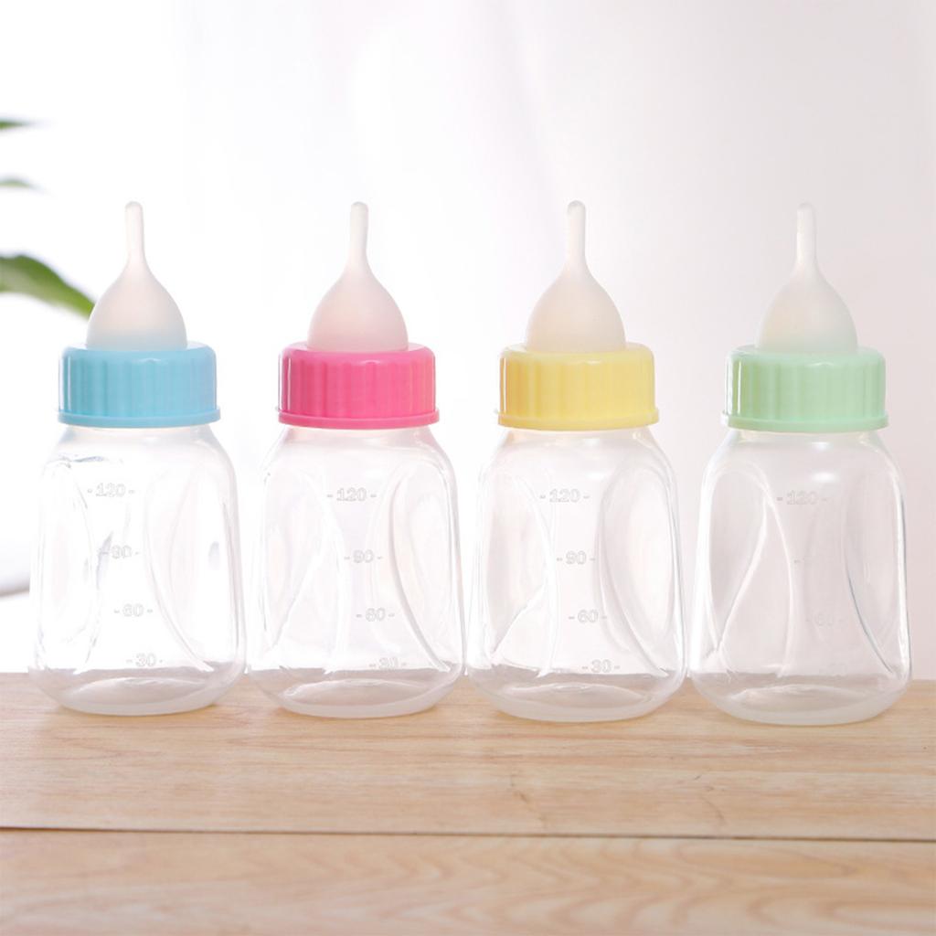 Pet Feeding Bottle Nipple Brush Set Feeding Tools Nursing Kit 4 Oz Milk Water Dispenser for Cats Kittens Small Dogs