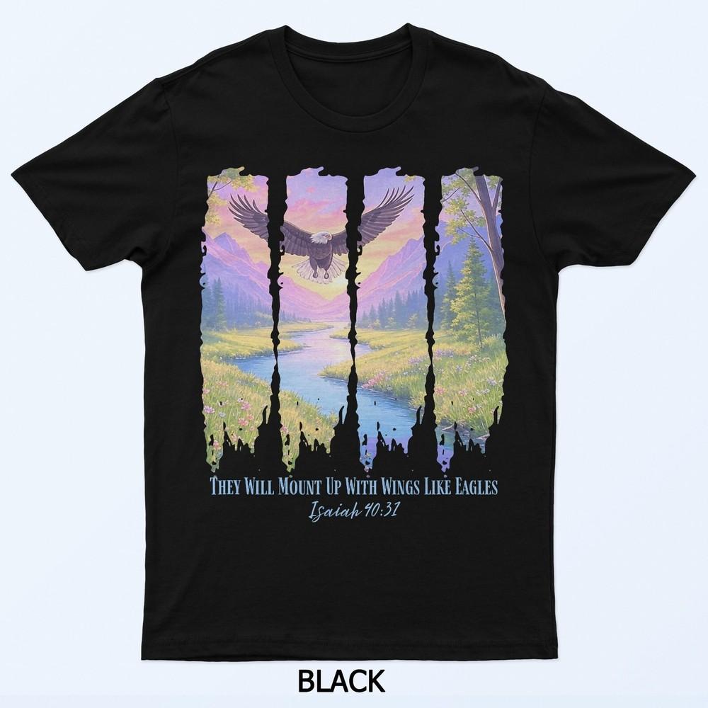 

Mount Up With Wings Like Eagles Isaiah 4031 Watercolor T-Shirt M