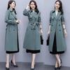Windbreaker Women's Mid-length British Style Outerwear Spring and Autumn Korean Style Casual Waist-length Coat