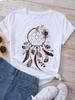 New Butterflies Balloons Print T-Shirt Fashion Harajuku White Graphic Tees Casual Short Sleeve Lady Y2k Tops Women's Clothing