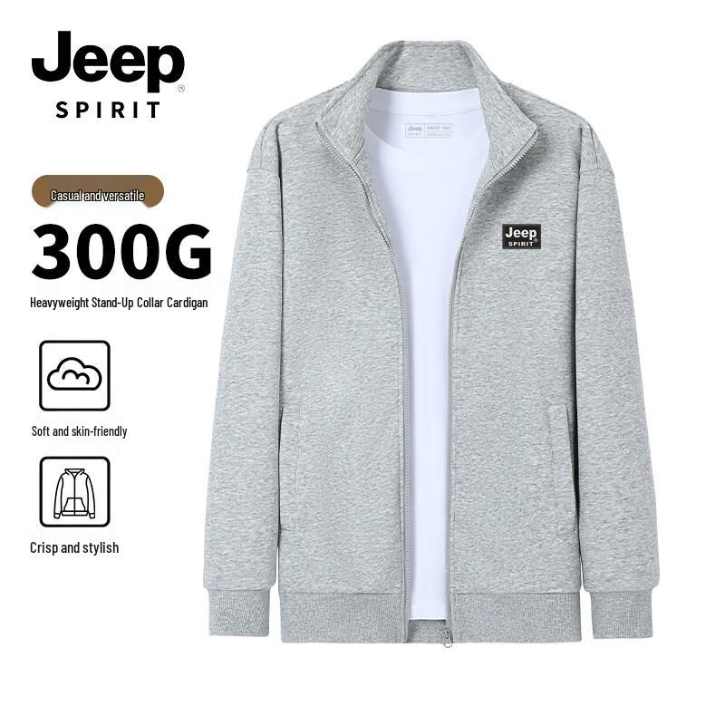 JEEP SPIRIT Sportowa dzianinowa kurtka zapinana na zamek dla mężczyzn