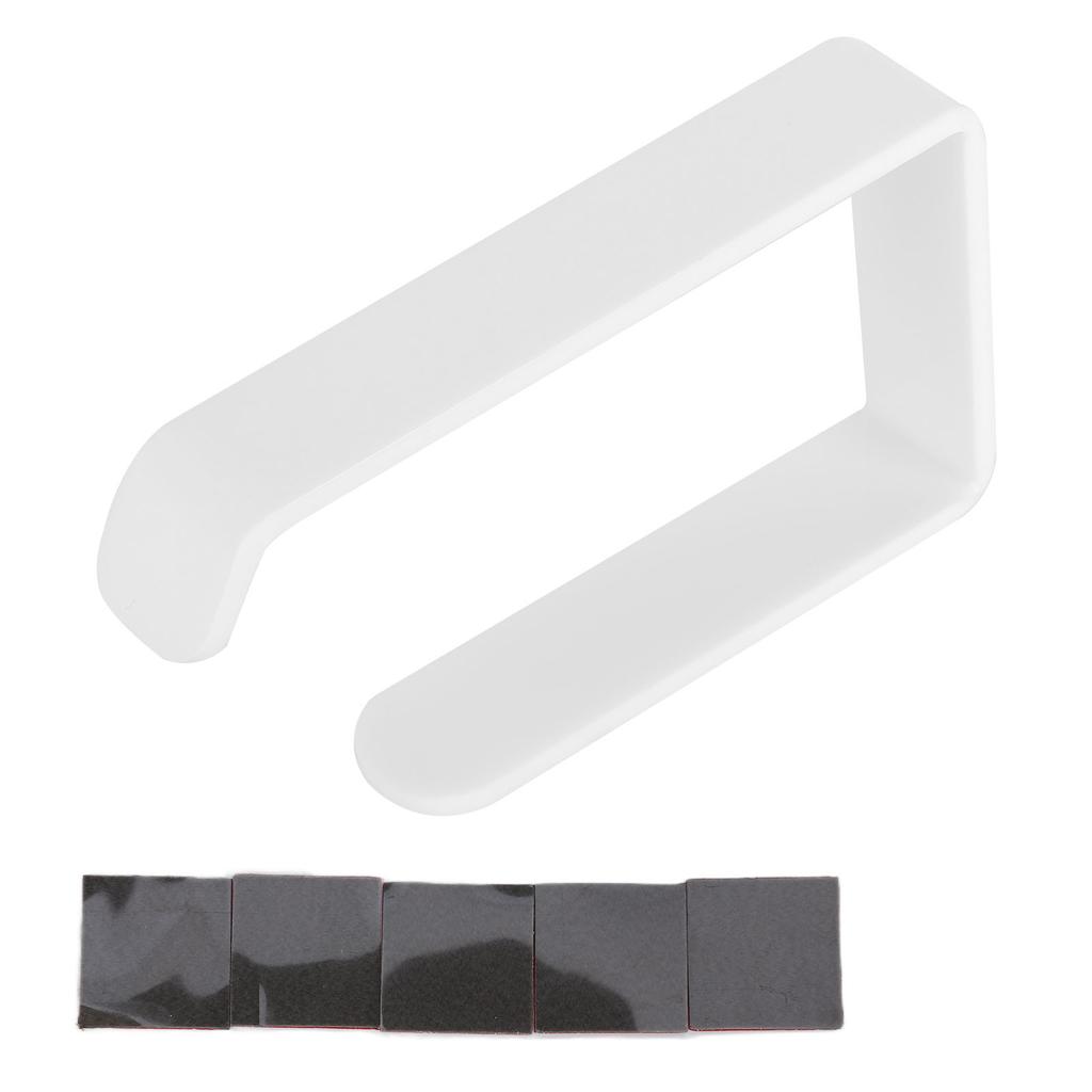 Tissue Holder Punch Free Wall Mounted Acrylic Roll Paper Hanger for Bathroom KitchenWhite