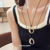 Chic Cross-Border Water Drop Pendant Necklace: Casual, Elegant Sweater Chain