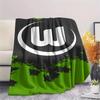 1PC VfL Wolfsburg Print Flannel Blanket, High quality All Seasons, Home Decor, Warmth and Comfort, Perfect for Christmas Gifts