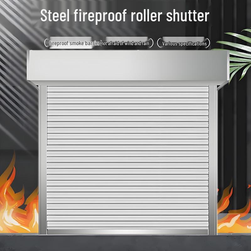 Fireproof Steel Composite Electric Roller Shutter Door with Double Track and Inorganic Cloth