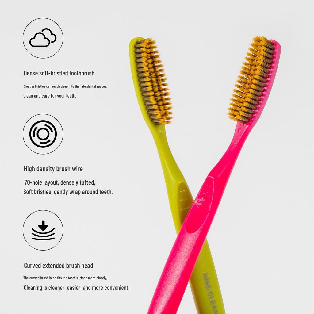 Senior Soft Bristle Wide-Head Toothbrush, Deep 360° Clean for Interdental Spaces, Men's & Women's Family Pack.