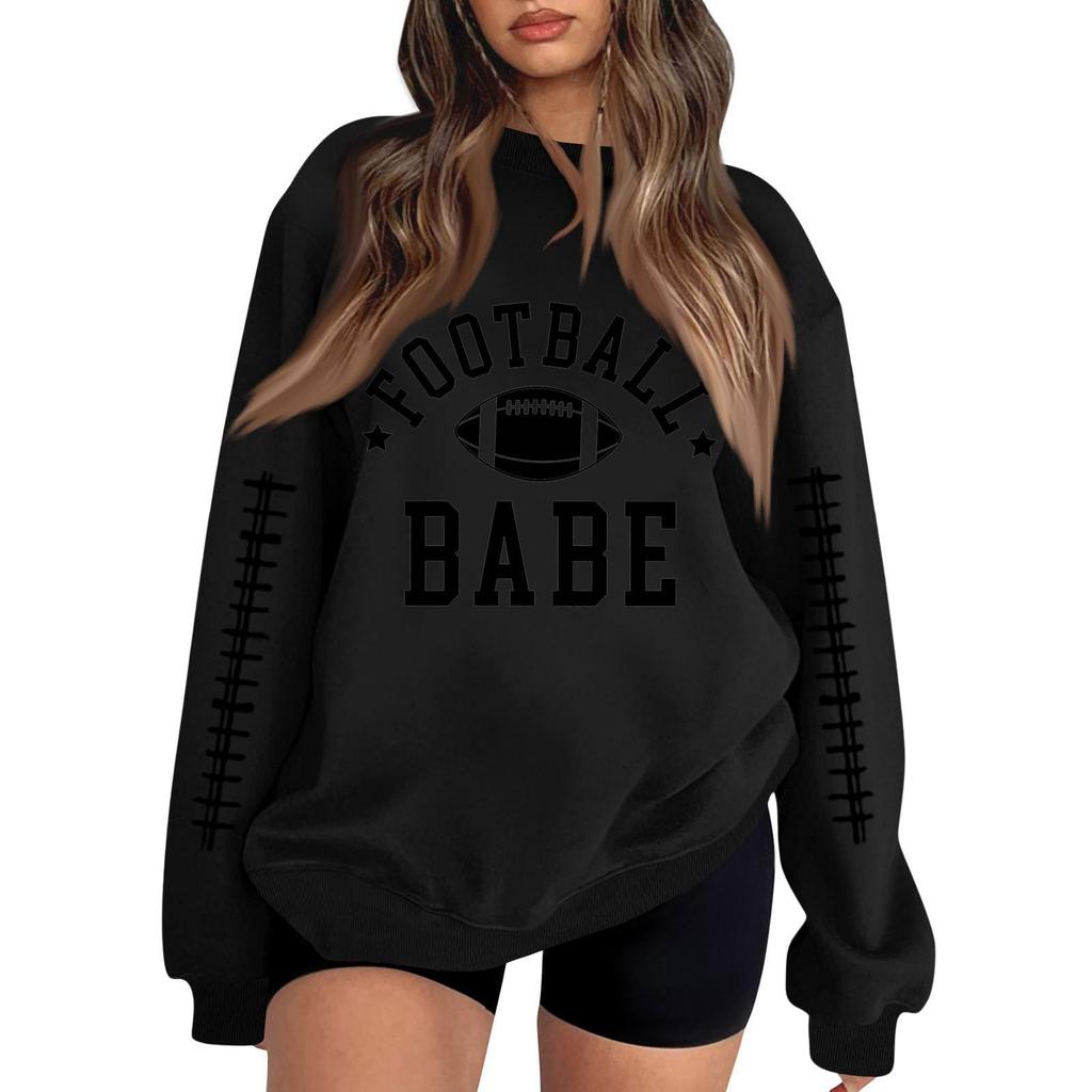 Unisex Lightweight Printed Neck Long Sleeve Sweatshirt