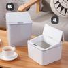 Ch 4/6L Desktop Mini Sensor Trash Can Small Countertop Trash Can with Lid Tiny Waste Basket Miniature Desk Garbage for Bathroom