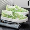 Fashion Embroider Green Canvas Shoes For Man Designer Shoes Summer Platform Slip-on Shoes Man Outdoor Breathable Espadrilles Men