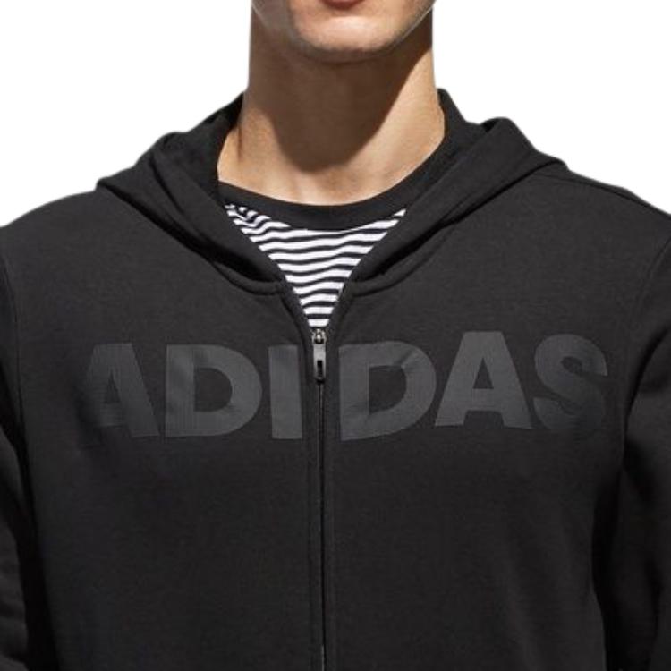 adidas Gestrickte Kapuzenjacke Bequem Langärmlig Herrenjacken Schwarz CX4958
