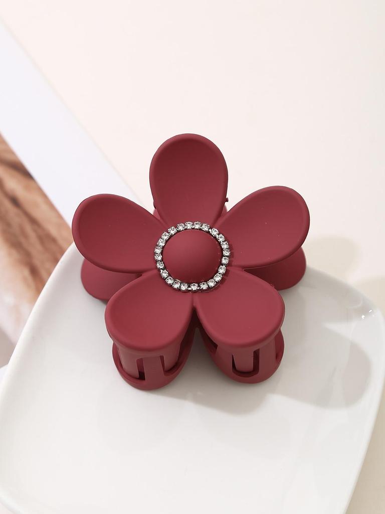 Hot-Selling European & American Hair Accessories: Shark Clip, Frosted Diamond Flower Hairpin